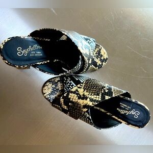 Seychelles Python Slide Sandals